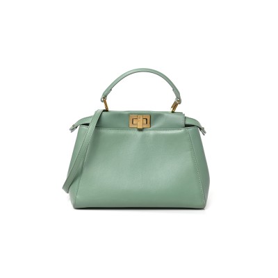 FENDI FF NAPPA MINI PEEKABOO ICONIC SATCHEL  (23*18*11cm) 